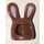 LEGO Reddish Brown Bunny Helmet with Long Ears with Pink Ears (10105 / 99244)