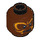 LEGO Reddish Brown Cannibal 1 Head (Safety Stud) (3626 / 96306)
