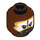 LEGO Reddish Brown Cannibal 2 Head (Recessed Solid Stud) (3626 / 96304)