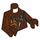 LEGO Reddish Brown Cannibal 2 Torso (973 / 76382)