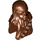 LEGO Rötlich-braun Chewbacca Kopf mit Schwarz Nose (30483 / 83929)