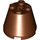 LEGO Reddish Brown Cone 3 x 3 x 2 with Axle Hole (6233 / 45176)