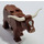 LEGO Reddish Brown Cow with White Patch on Head and Long Horns