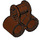 LEGO Reddish Brown Cross Block with Two Pinholes (32291 / 42163)