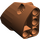LEGO Brun rougeâtre Incurvé Panneau 2 Droite (87086)