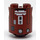 LEGO Reddish Brown Cylinder 2 x 2 x 2 Robot Body with Black, White, and Gray Astromech Droid Pattern (Undetermined) (90667)