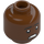 LEGO Reddish Brown Darius Minifigure Head (Recessed Solid Stud) (3626 / 80578)