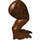 LEGO Reddish Brown Dinosaur Back Right Leg with Brown Markings (98163)
