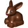 LEGO Reddish Brown Duplo Rabbit with Raised Head (20046 / 49712)