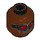 LEGO Reddish Brown Falcon with Gray and Black Suit with Plain Legs Minifigure Head (Recessed Solid Stud) (3626 / 38208)