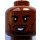 LEGO Reddish Brown Falcon with Gray and Black Suit with Plain Legs Minifigure Head (Recessed Solid Stud) (3626 / 38208)