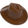 LEGO Rödaktig Brun Fedora Hatt (61506 / 88410)