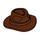 LEGO Reddish Brown Fedora Hat with Dark Brown Band and Dark Brown Hair (1849 / 106160)