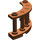 LEGO Brun rougeâtre Clôture Spindled 4 x 4 x 2 Trimestre Rond avec 2 goujons (30056)