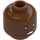 LEGO Reddish Brown Finn Minifigure Head (Recessed Solid Stud) (3626 / 23952)