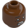 LEGO Reddish Brown Finn Minifigure Head (Recessed Solid Stud) (3626 / 34921)