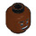 LEGO Reddish Brown Finn Minifigure Head (Recessed Solid Stud) (3626 / 34921)