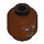 LEGO Reddish Brown First Order Crew Member (Reddish Brown Head) Minifigure Head (Recessed Solid Stud) (23910 / 34600)