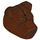 LEGO Reddish Brown Fluffy Head (Eyes Closed) (83495)