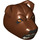 LEGO Reddish Brown Fluffy Head (Eyes Open, Mouth Open) (83464)