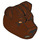 LEGO Reddish Brown Fluffy Head (Eyes Open, Teeth Bared) (83470)