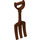 LEGO Reddish Brown fork (10531 / 58086)