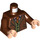 LEGO Marrone rossastro Fred e George Weasley Minifigure Busto con Rosa Maglietta (973 / 76382)