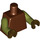 LEGO Roodachtig bruin Gamorrean Bewaker (Olive Groen) met Sandals Minifiguur Torso (973 / 76382)