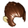 LEGO Reddish Brown Hair Swept Back with Tan Ears (53094 / 100924)