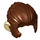 LEGO Reddish Brown Hair Swept Back with Tan Ears (53094 / 100924)