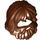 LEGO Reddish Brown Hair with Beard and Mouth Hole (86396 / 87999)