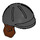 LEGO Roodachtig Bruin Haar met Zwart Paard Riding Helm (10216 / 92254)