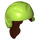 LEGO Reddish Brown Hair with Lime Helmet (30926)