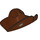 LEGO Reddish Brown Hat with Wide Brim and Tan Patch (18063)