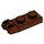 LEGO Brun rougeâtre Charnière assiette 1 x 2 avec Verrouillage Les doigts avec rainure (44302)