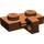 LEGO Brun rougeâtre Charnière assiette 1 x 2 avec Verticale Verrouillage Stub avec rainure inférieure (44567 / 49716)