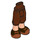 LEGO Roodachtig Bruin Heup met Lang Shorts met Dark Brown Shoes met Brown Laces (18353)