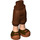 LEGO Reddish Brown Hip with Long Shorts with Dark Brown Shoes with Brown Laces (18353)