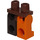 LEGO Reddish Brown Hips and 1 Dark Brown Left Leg,1 Orange Right Leg with decoration. (3815)