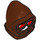 LEGO Reddish Brown Hood with Goggles with Red Lenses (49384)