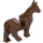 LEGO Reddish Brown Horse with Moveable Legs and Black Bridle and White Face Front (10509)