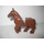 LEGO Reddish Brown Horse with Moveable Legs and Black Bridle and White Face Front (10509)