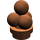 LEGO Reddish Brown Ice Cream Scoops (1887 / 6254)