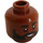 LEGO Reddish Brown Karamo Brown Minifigure Head (Recessed Solid Stud) (3626 / 78508)