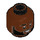 LEGO Reddish Brown Karamo Brown Minifigure Head (Recessed Solid Stud) (3626 / 78508)