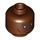 LEGO Reddish Brown Kelleran Beq Head (Recessed Solid Stud) (3274)