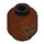 LEGO Reddish Brown Lando Calrissian 20th Anniversary Minifigure Head (Recessed Solid Stud) (3626 / 50357)