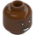 LEGO Reddish Brown Lando Calrissian with Skiff Guard Disguise with Dark Brown Legs Minifigure Head (Recessed Solid Stud) (3274)