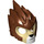 LEGO Reddish Brown Lion Mask with Tan Face and Crooked Frown (11129 / 19990)