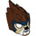 LEGO Rötlich-braun Lion Maske mit Tan Gesicht und Dark Blau Headpiece (11129 / 13025)